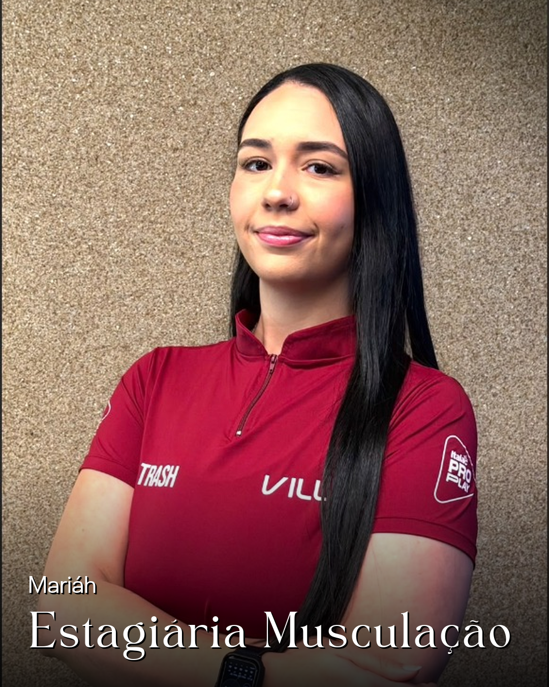 Mariáh, estagiária de musculação da Villa Gym
