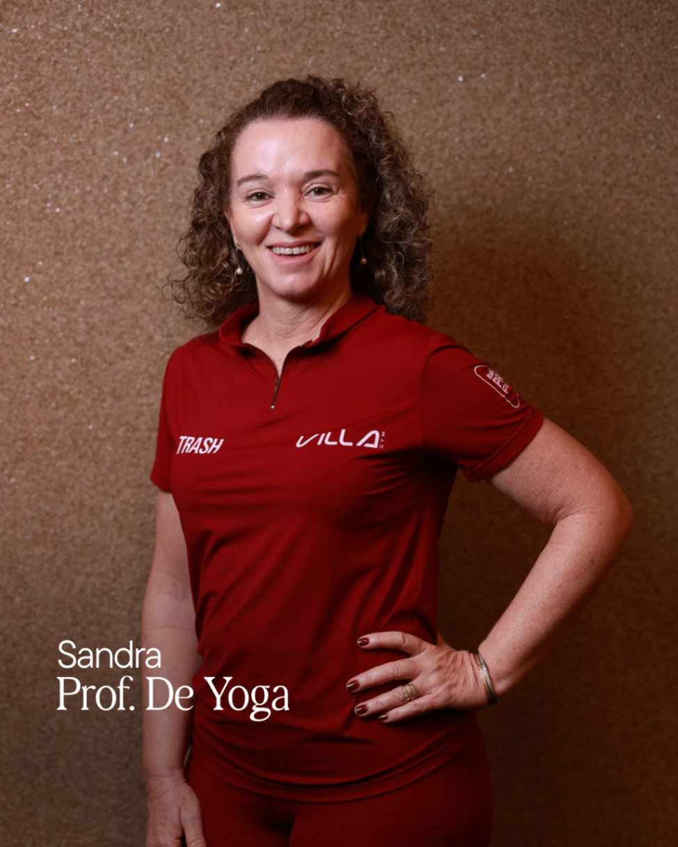 Sandra, professora de yoga da Villa Gym
